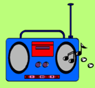 Dibujo Radio cassette 2 pintado por agustina