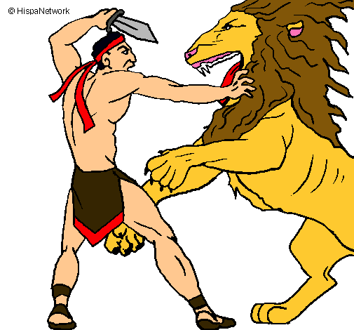 Gladiador contra león