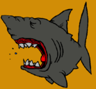 Dibujo Tiburón pintado por link
