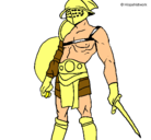 Dibujo Gladiador pintado por diego