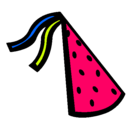 Dibujo Sombrero de cumpleaños pintado por elvia