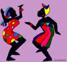 Dibujo Mujeres bailando pintado por TETE