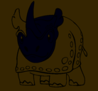 Dibujo Rinoceronte pintado por addrian