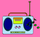 Dibujo Radio cassette 2 pintado por carlos