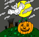 Dibujo Paisaje de Halloween pintado por elizabeth