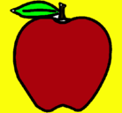Dibujo manzana pintado por kikaalejandra