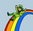 Dibujo Duende en el arco iris pintado por tania