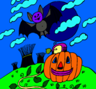 Dibujo Paisaje de Halloween pintado por taniavanesa