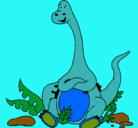 Dibujo Diplodocus sentado pintado por AlanAlejandrovr