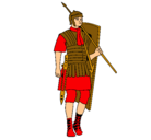 Dibujo Soldado romano pintado por joni