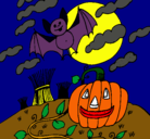 Dibujo Paisaje de Halloween pintado por NANCY