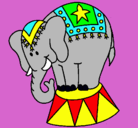 Dibujo Elefante actuando pintado por cinthia