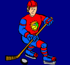Dibujo Jugador de hockey sobre hielo pintado por pokemon