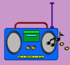 Dibujo Radio cassette 2 pintado por viangelo