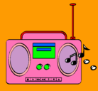 Dibujo Radio cassette 2 pintado por noelia