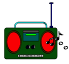 Dibujo Radio cassette 2 pintado por alex