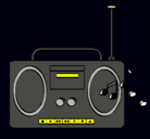 Dibujo Radio cassette 2 pintado por lilia