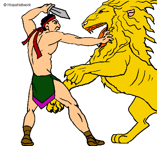 Gladiador contra león