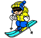 Dibujo Niño esquiando pintado por pedro