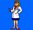 Dibujo Doctora con gafas pintado por AGOSYari