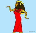 Dibujo Bailarina egipcia  pintado por Faraona