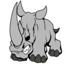 Dibujo Rinoceronte II pintado por dechitos6