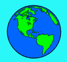 Dibujo Planeta Tierra pintado por maria