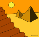 Dibujo Pirámides pintado por juli_wapa