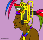 Dibujo Jefe de la tribu pintado por maya