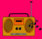 Dibujo Radio cassette 2 pintado por Carolina