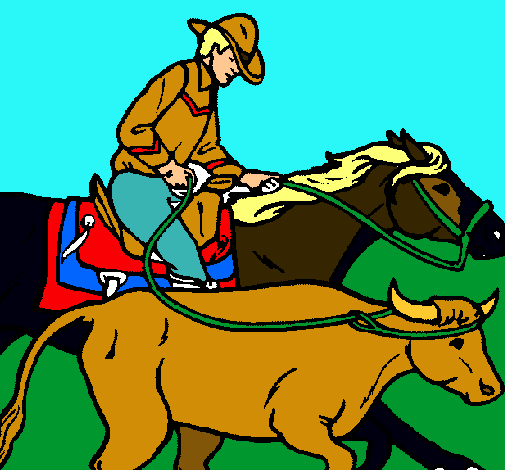 Vaquero y vaca