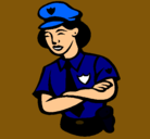 Dibujo Mujer policía pintado por daniela