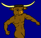 Dibujo Cabeza de búfalo pintado por pablobuendia