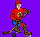 Dibujo Jugador de hockey sobre hielo pintado por pablobuendia