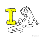 Dibujo Iguana pintado por diana