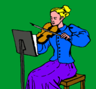 Dibujo Dama violinista pintado por private