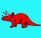 Dibujo Triceratops pintado por javier