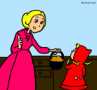 Dibujo Caperucita roja 2 pintado por maria