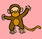 Dibujo Mono pintado por lula