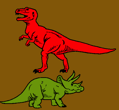 Triceratops y tiranosaurios rex