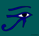 Dibujo Ojo Horus pintado por fran