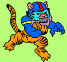 Dibujo Jugador tigre pintado por POLITECI