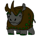 Dibujo Rinoceronte pintado por benjamincontreras
