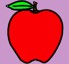 Dibujo manzana pintado por Apolonio