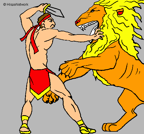 Gladiador contra león