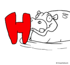 Dibujo Hipopótamo pintado por Itsabella