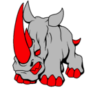 Dibujo Rinoceronte II pintado por antonio