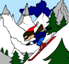 Dibujo Esquiador pintado por diego
