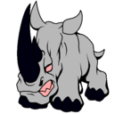 Dibujo Rinoceronte II pintado por TATUM