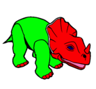 Dibujo Triceratops II pintado por hii